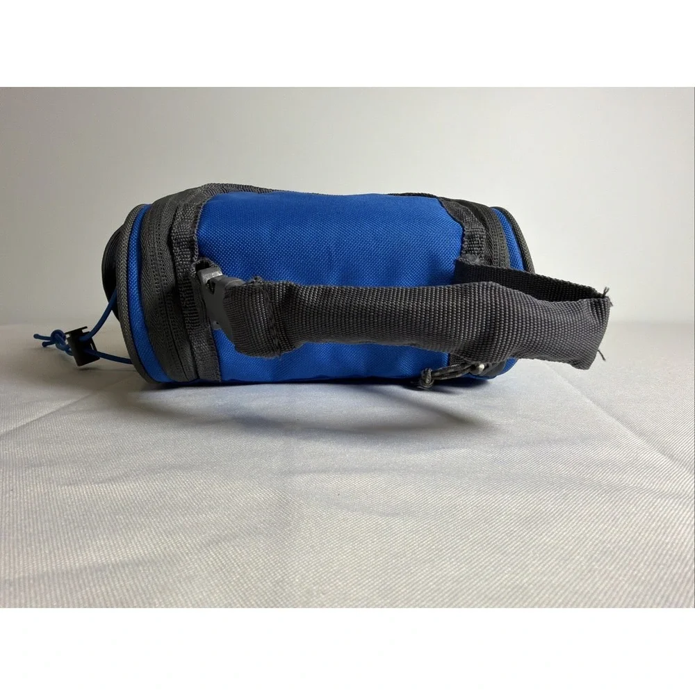 Columbia Blue Zippered Thermal Lunch Bag Tote With Bungee Drink Pocket
